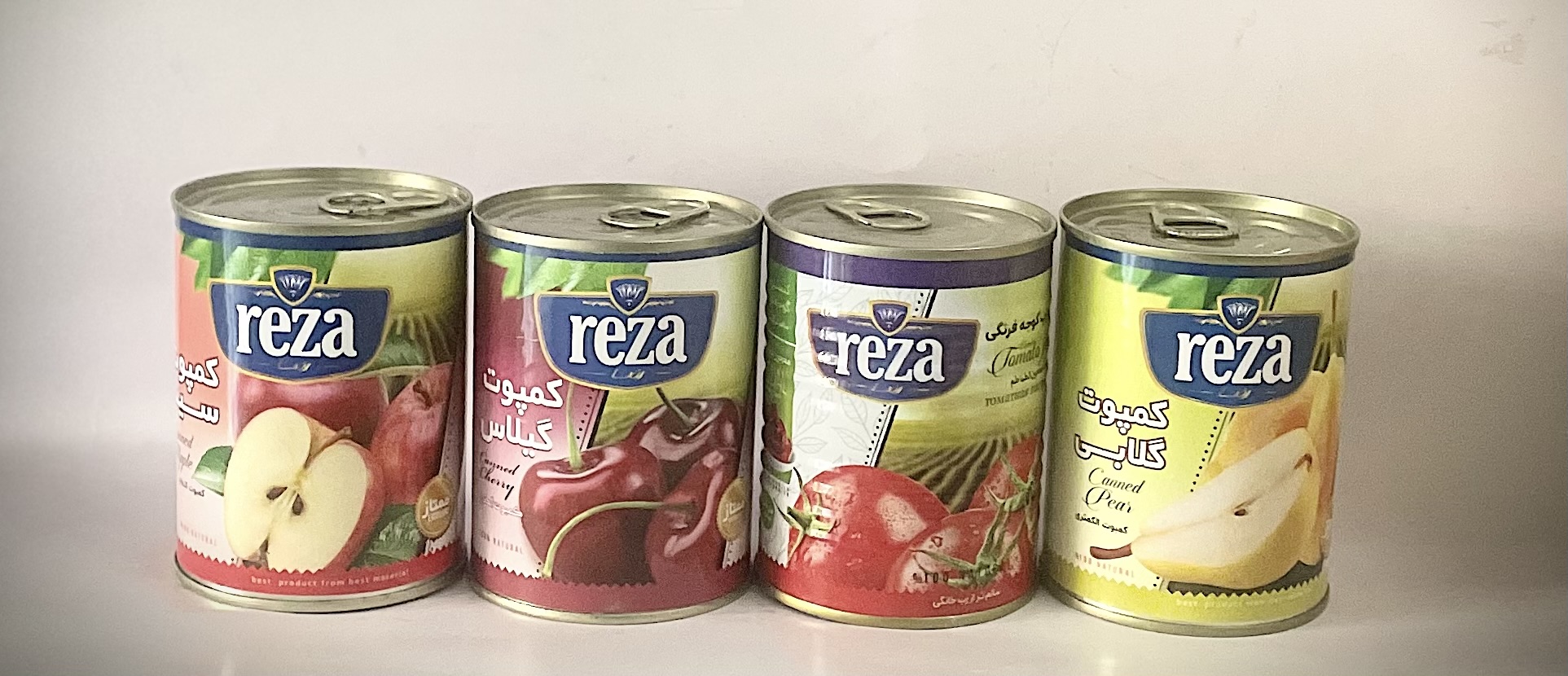 رضا-كمپوت گلابي 400 گرم
